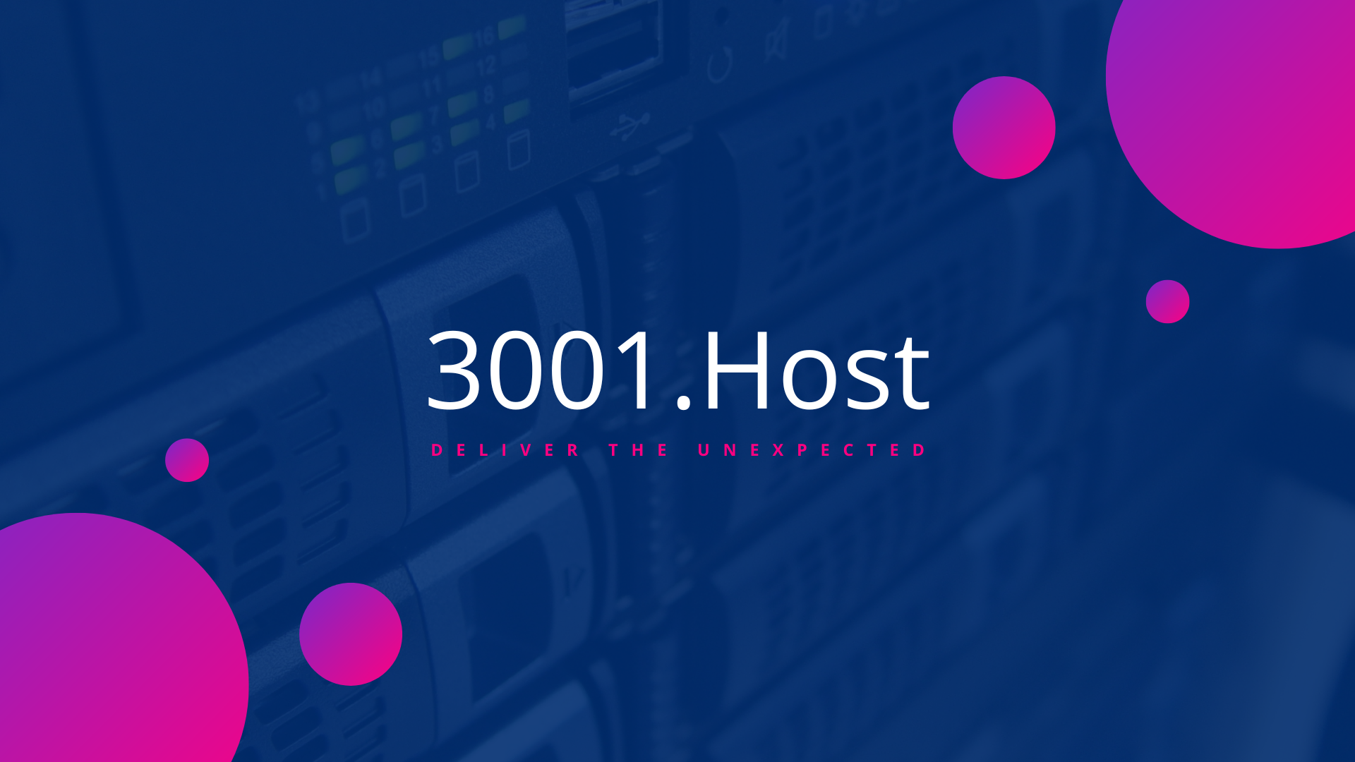 3001.Host - Deliver the unexpected